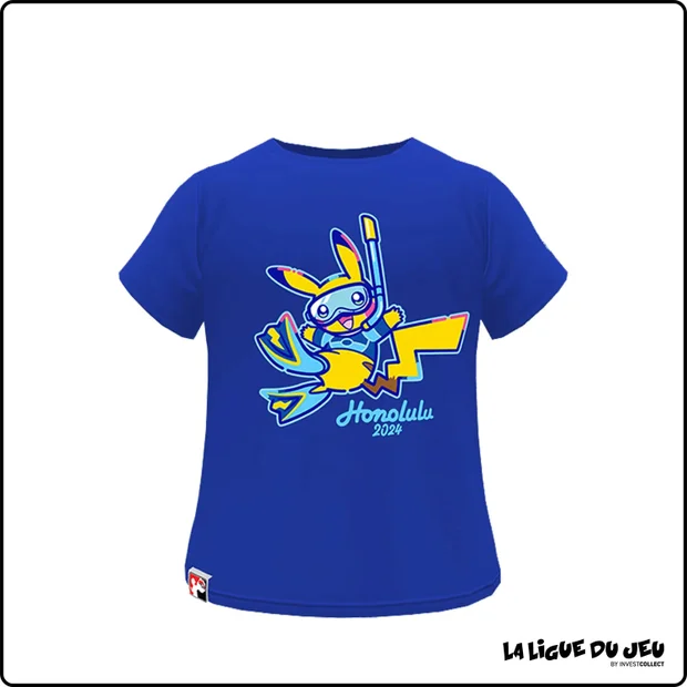 T-shirt Pokemon - Play! Pokemon - World Championships 2024 Honolulu - Scuba Diving Pikachu