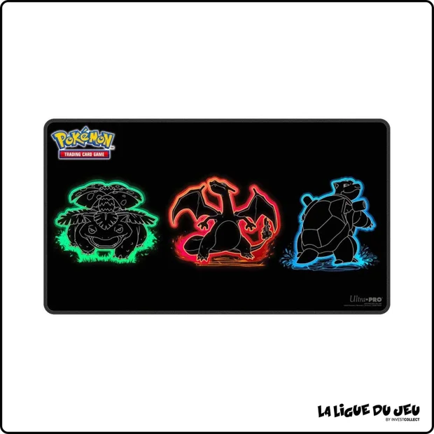 Tapis - Pokemon - Playmat - Holofoil - Neon Kanto - Florizarre, Dracaufeu & Blastoise