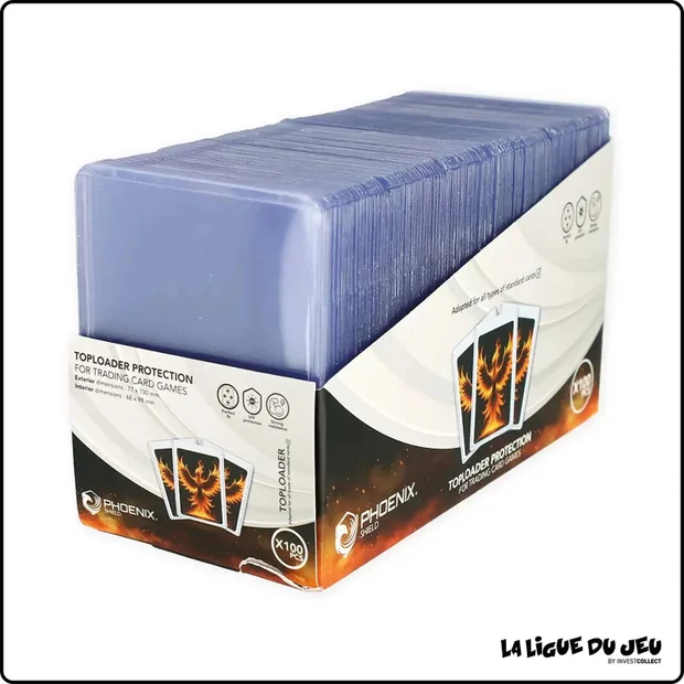 TopLoader - Phoenix Shield - Protèges Cartes - Transparent - par 100