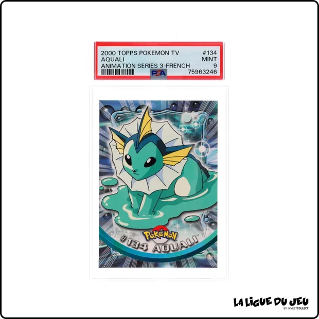 Topps - Pokemon - TV Animation - Aquali - PSA 9 - Français