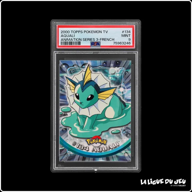 Topps - Pokemon - TV Animation - Aquali - PSA 9 - Français