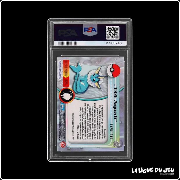 Topps - Pokemon - TV Animation - Aquali - PSA 9 - Français