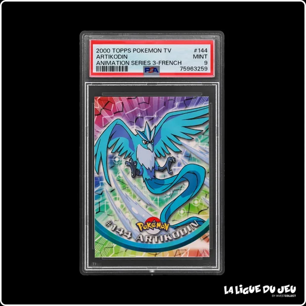 Topps - Pokemon - TV Animation - Artikodin - PSA 9 - Français