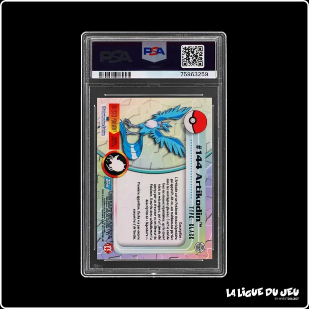 Topps - Pokemon - TV Animation - Artikodin - PSA 9 - Français