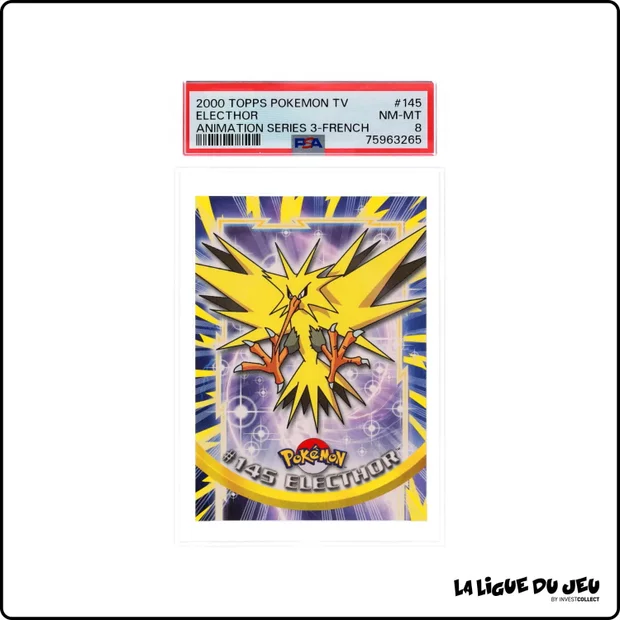 Topps - Pokemon - TV Animation - Électhor - PSA 8 - Français