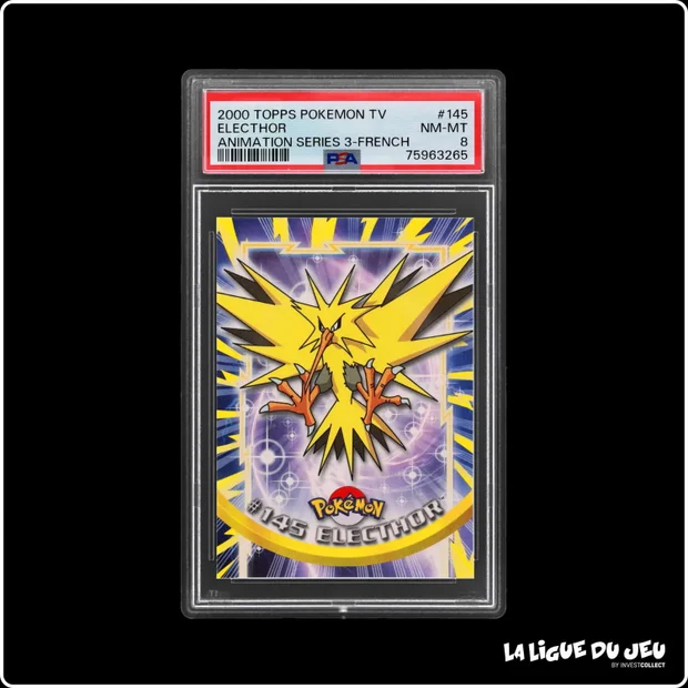 Topps - Pokemon - TV Animation - Électhor - PSA 8 - Français