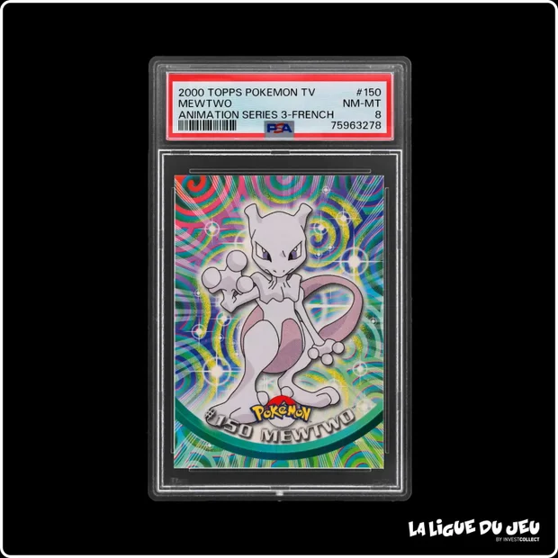 Topps - Pokemon - TV Animation - Mewtwo - PSA 8 - Français