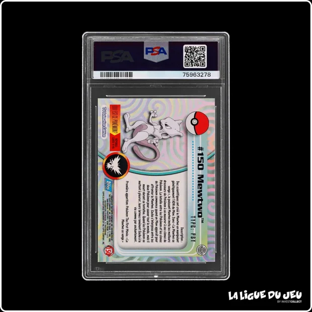 Topps - Pokemon - TV Animation - Mewtwo - PSA 8 - Français