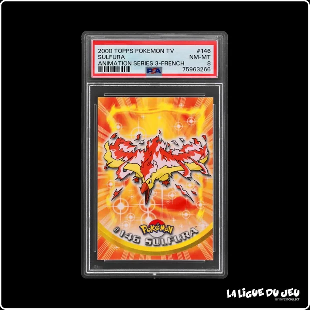 Topps - Pokemon - TV Animation - Sulfura - PSA 8 - Français