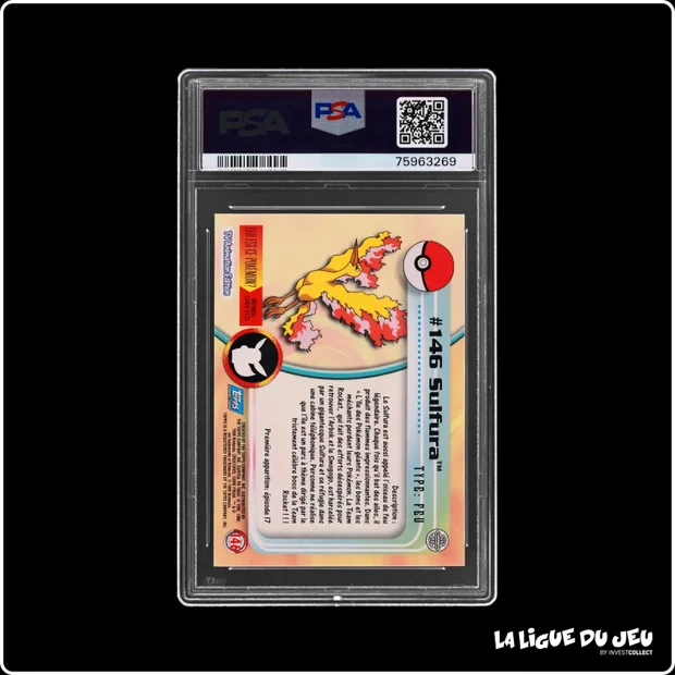 Topps - Pokemon - TV Animation - Sulfura - PSA 9 - Français