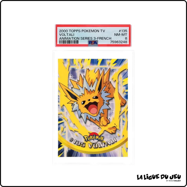 Topps - Pokemon - TV Animation - Voltali - PSA 8 - Français
