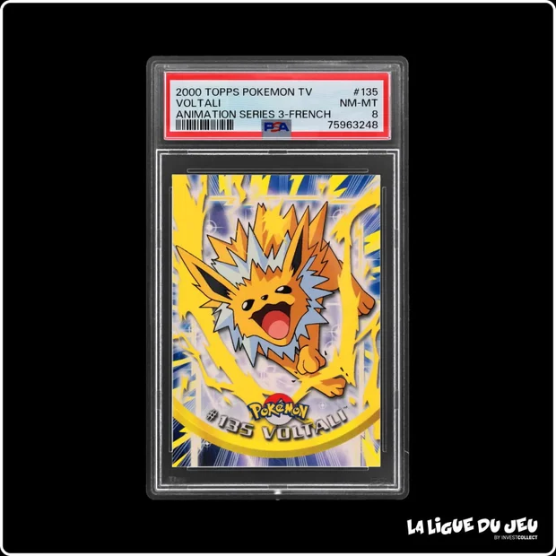 Topps - Pokemon - TV Animation - Voltali - PSA 8 - Français