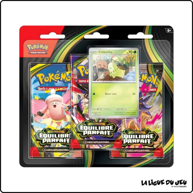 Tripack - Pokemon - Équilibre Parfait - ME03 - Illustration Germinion - Scellé - Français
