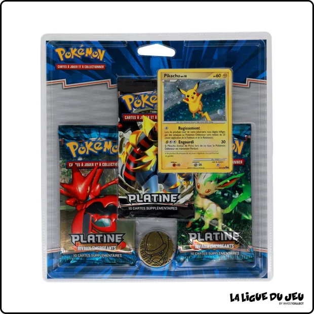 Tripack - Pokemon - Rivaux Émergeants & Platine Base Illustration Pikachu - Scellé - Français
