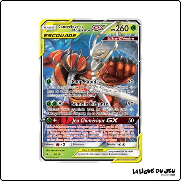 Ultra - Pokemon - Alliance Infaillible - Cancrelove et Mouscoto GX 1/214