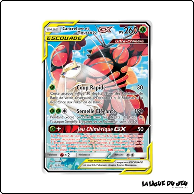 Ultra - Pokemon - Alliance Infaillible - Cancrelove et Mouscoto GX 192/214