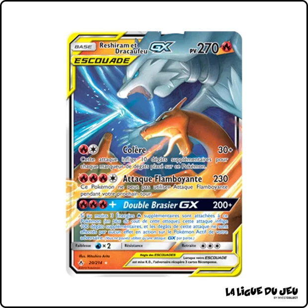 Ultra - Pokemon - Alliance Infaillible - Reshiram et Dracaufeu GX 20/214