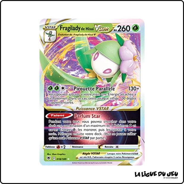 Ultra - Pokemon - Astres Radieux - Fragilady de Hisui VSTAR 18/189