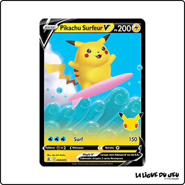 Ultra - Pokemon - Célébrations - Pikachu Surfeur V 8/25