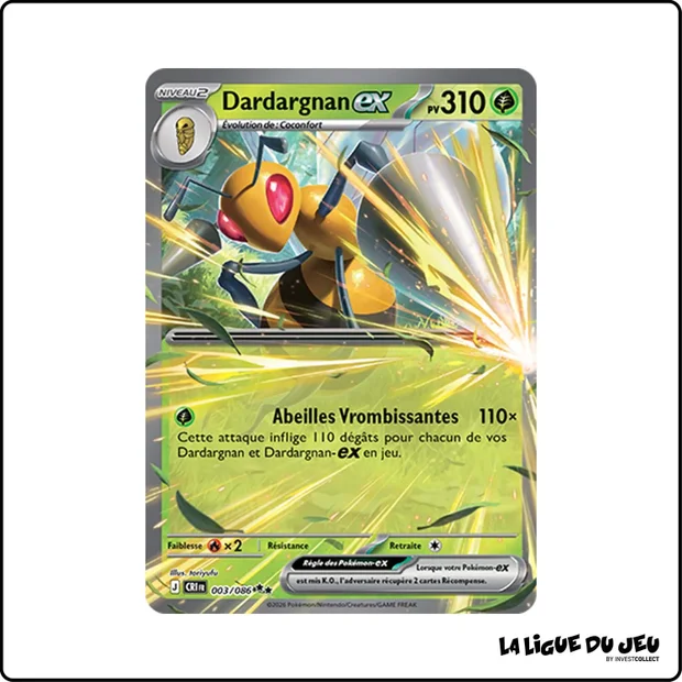 Ultra - Pokemon - Chaos Ascendant - Dardargnan ex 3/86