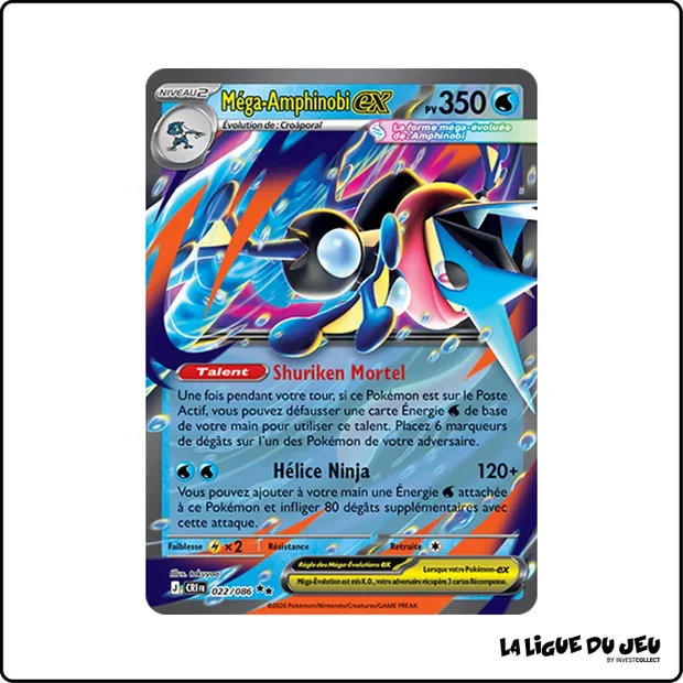 Ultra - Pokemon - Chaos Ascendant - Méga-Amphinobi ex 22/86