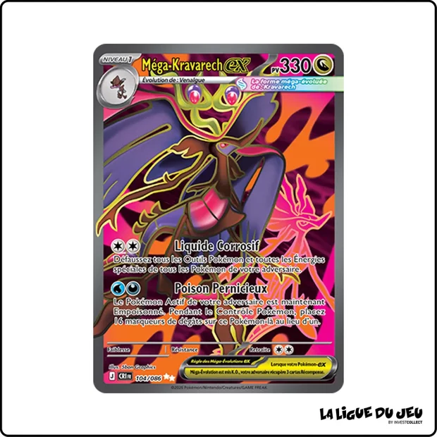 Ultra - Pokemon - Chaos Ascendant - Méga-Kravarech ex 104/86