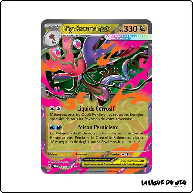 Ultra - Pokemon - Chaos Ascendant - Méga-Kravarech ex 65/86