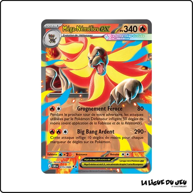 Ultra - Pokemon - Chaos Ascendant - Méga-Némélios ex 15/86