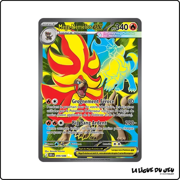 Ultra - Pokemon - Chaos Ascendant - Méga-Némélios ex 99/86