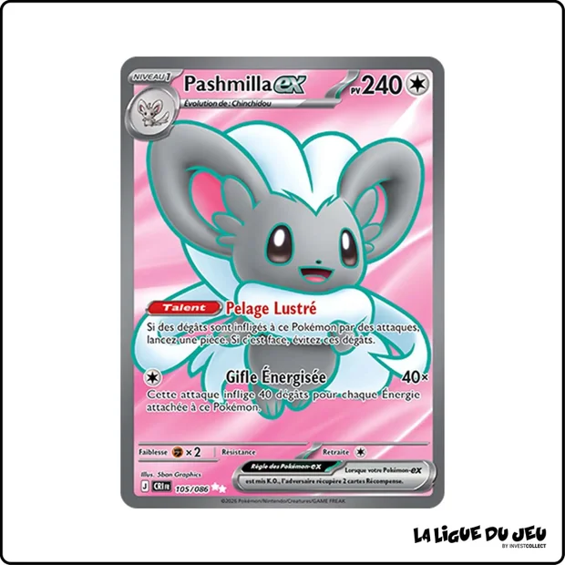 Ultra - Pokemon - Chaos Ascendant - Pashmilla ex 105/86