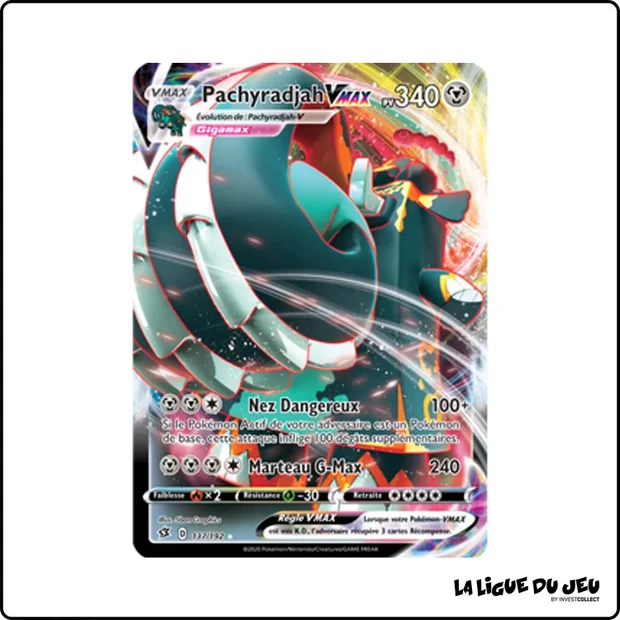Ultra - Pokemon - Clash des Rebelles - Pachyradjah VMAX 137/192