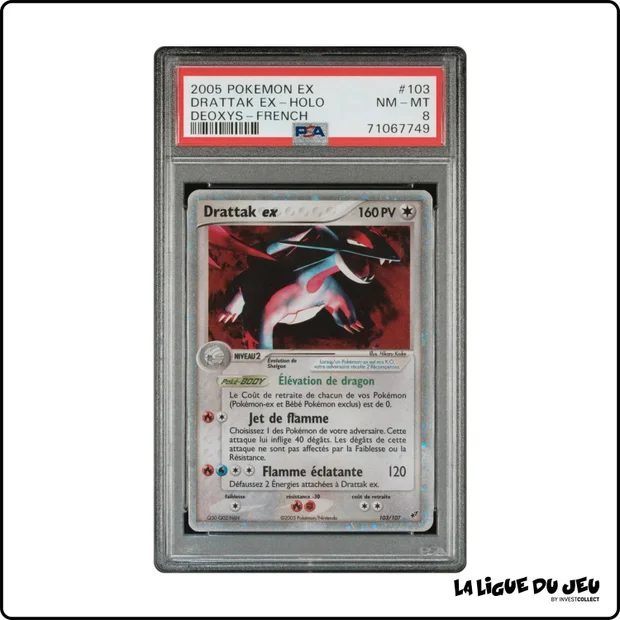 Ultra - Pokemon - Deoxys - Drattak ex - 103/107 - PSA 8 - Français