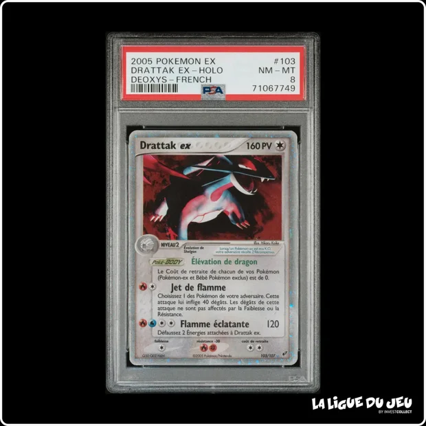 Ultra - Pokemon - Deoxys - Drattak ex - 103/107 - PSA 8 - Français