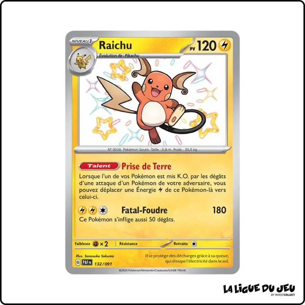 Ultra - Pokemon - Destinées de Paldea - Raichu 132/91