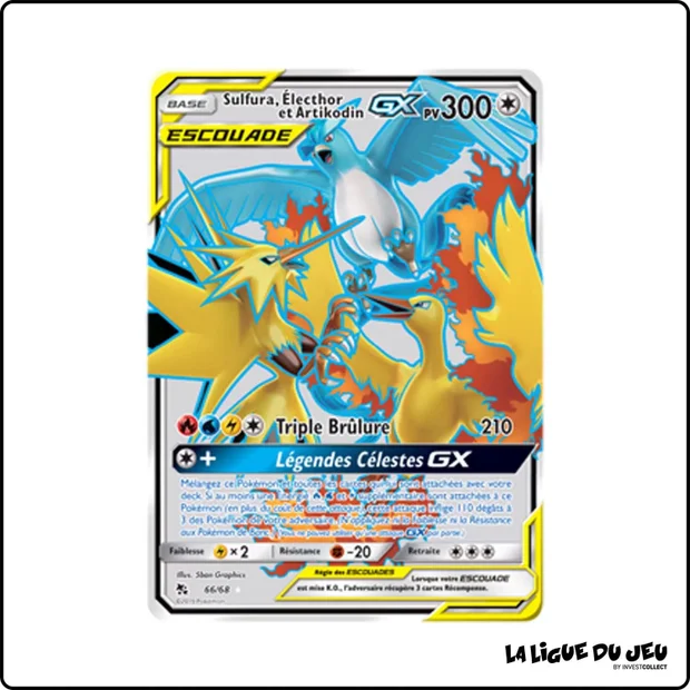 Ultra - Pokemon - Destinées Occultes - Sulfura, Électhor et Artikodin GX 66/68