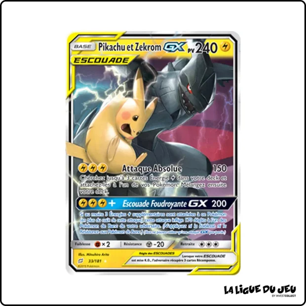 Ultra - Pokemon - Duo de Choc - Pikachu et Zekrom GX 33/181