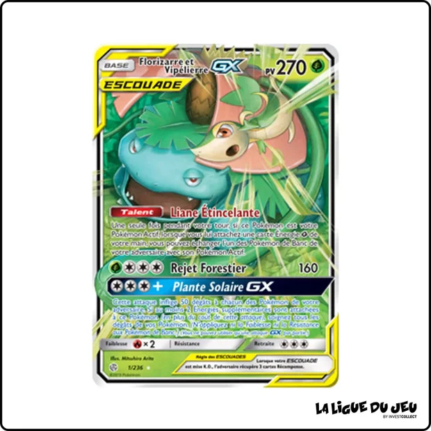 Ultra - Pokemon - Éclipse Cosmique - Florizarre et Vipélierre GX 1/236