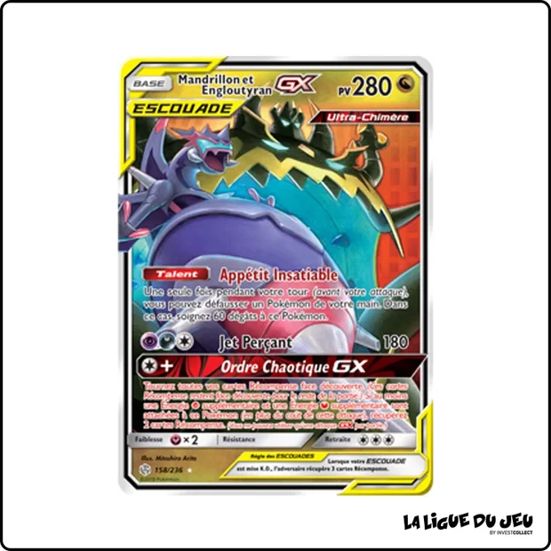 Ultra - Pokemon - Éclipse Cosmique - Mandrillon et Engloutyran GX 158/236