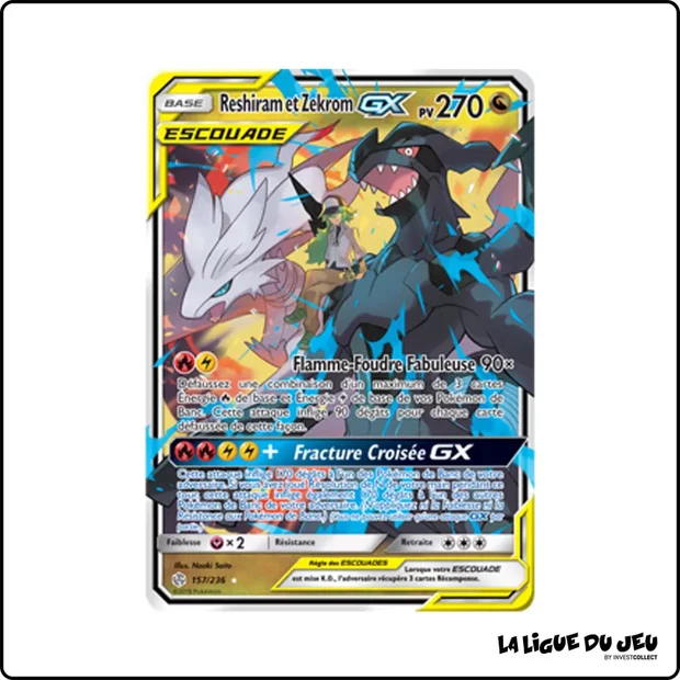 Ultra - Pokemon - Éclipse Cosmique - Reshiram et Zekrom GX 157/236