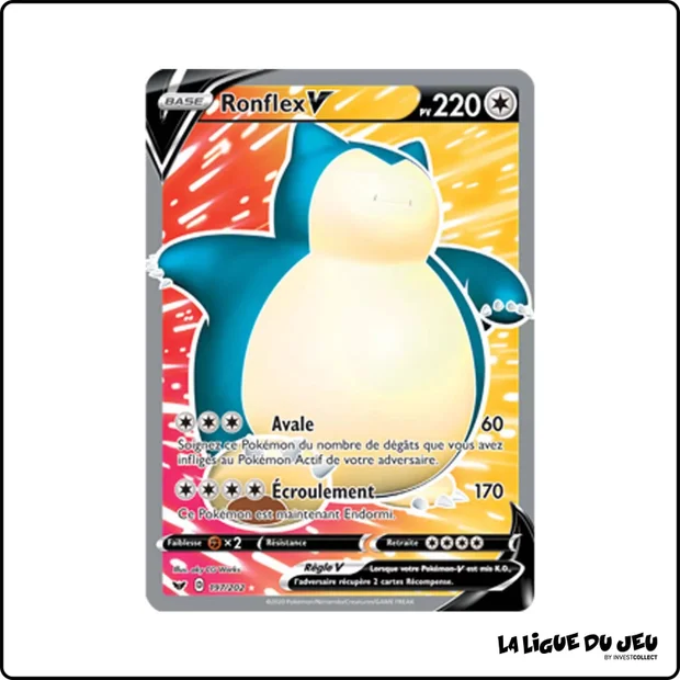Ultra - Pokemon - Épée et Bouclier de Base - Ronflex V 197/202