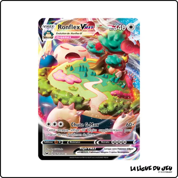 Ultra - Pokemon - Épée et Bouclier de Base - Ronflex VMAX 142/202