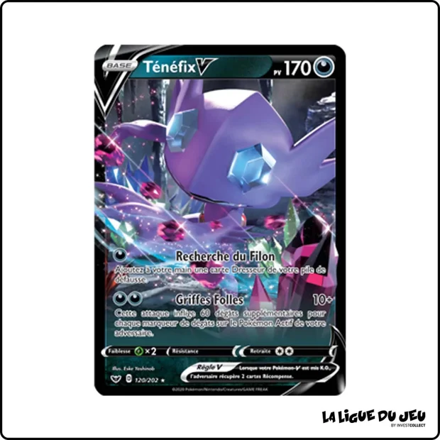 Ultra - Pokemon - Épée et Bouclier de Base - Ténéfix V 120/202