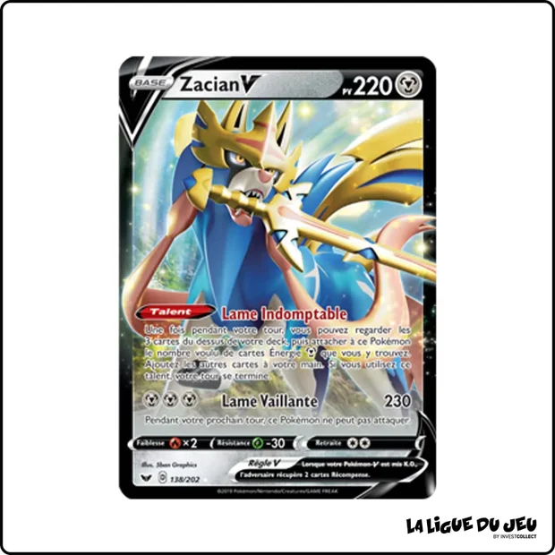 Ultra - Pokemon - Épée et Bouclier de Base - Zacian V 138/202