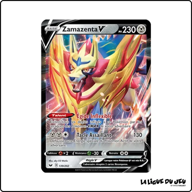 Ultra - Pokemon - Épée et Bouclier de Base - Zamazenta V 139/202