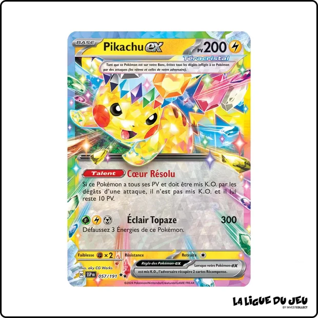 Ultra - Pokemon - Étincelles Déferlantes - Pikachu ex 57/191
