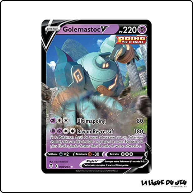 Ultra - Pokemon - Évolution Céleste - Golemastoc V 70/203