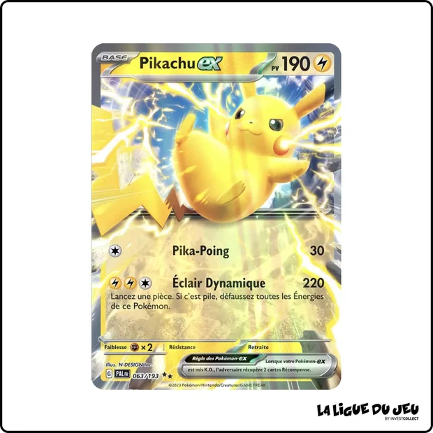 Ultra - Pokemon - Évolutions à Paldea - Pikachu-ex 63/193