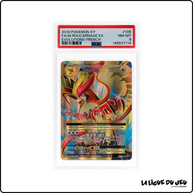 Ultra - Pokemon - Evolutions - M Roucarnage EX - 105/108 - PSA 8 - Français