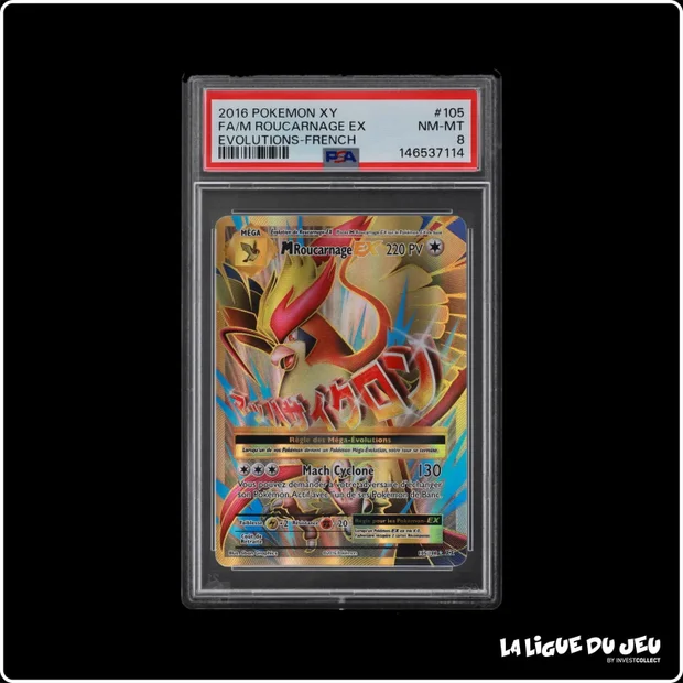 Ultra - Pokemon - Evolutions - M Roucarnage EX - 105/108 - PSA 8 - Français