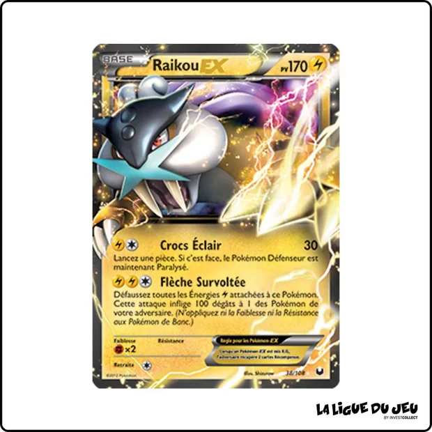 Ultra - Pokemon - Explorateurs Obscurs - Raikou EX 38/108